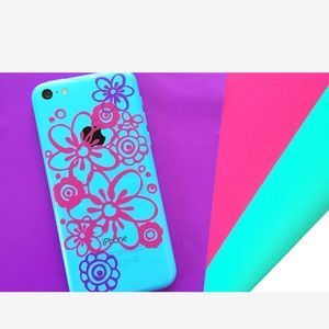 Cell Phone Floral Decal